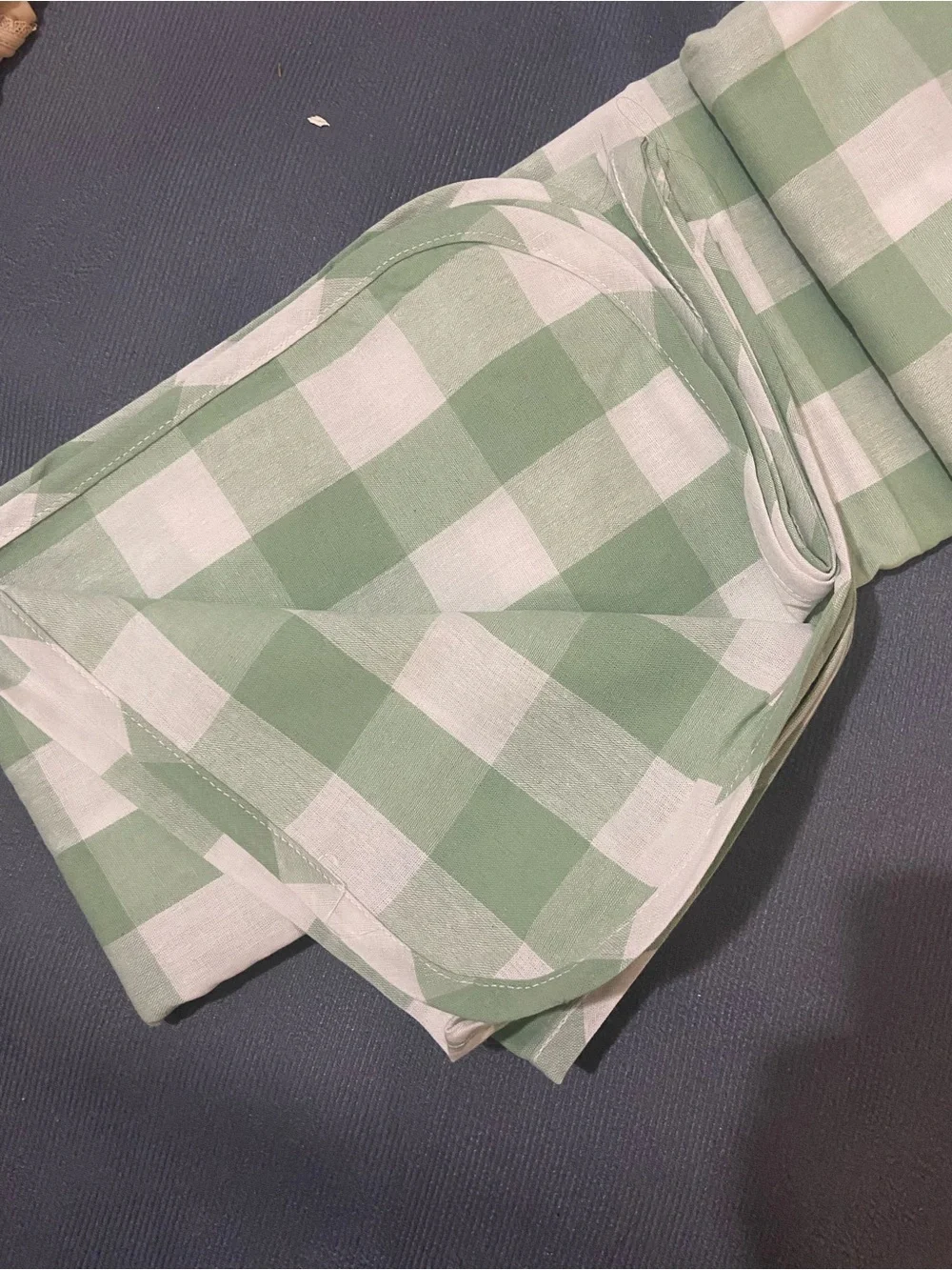 Balcony & Falcon Green Plaid Tech Fabric  57 X 118”